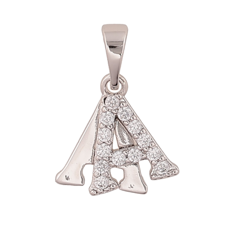 Кулон Xuping колір Родій "Літера А" для ланцюжка до 5мм фото №1