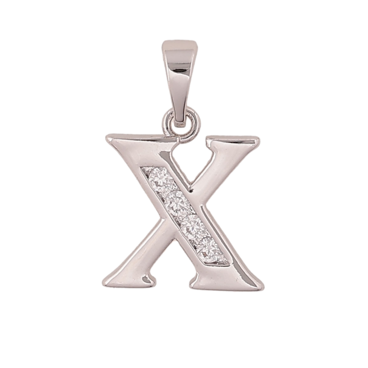 Кулон Xuping колір Родій "Літера Х" для ланцюжка до 5мм фото №4