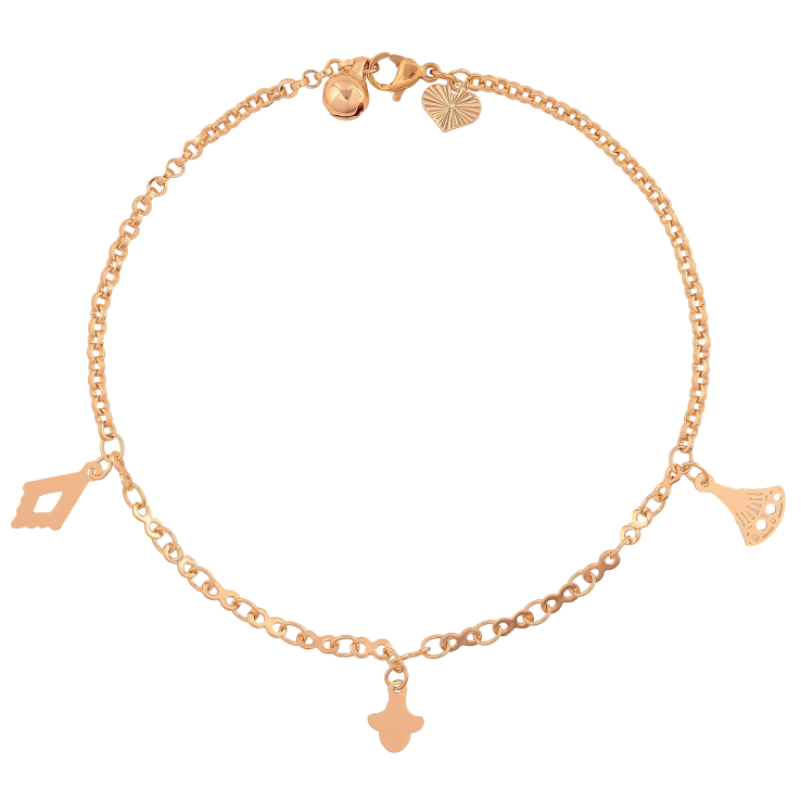 Браслет Xuping M&L колір 18К на ногу "Ланцюжок з підвісками" довжина 24см х 2мм фото №12 Браслет Xuping M&L колір 18К на ногу "Ланцюжок з підвісками" довжина 24см х 2мм фото №12