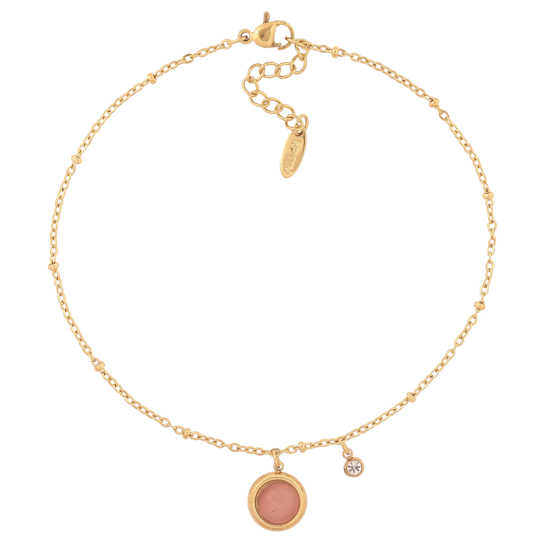 Браслет Xuping ТТМ Stainless Steel цвет 14К на ногу "Цепочка с подвесками" длина с доп. цепочкой 24.5-28см х 2мм фото №14