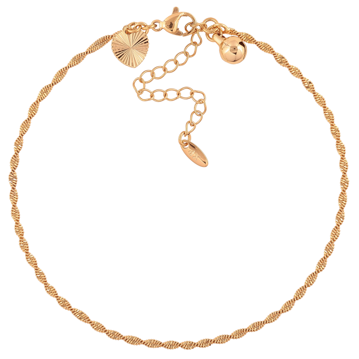 Браслет Xuping колір Позолота 18K на ногу "Ланцюжок Супердиск" розмір з доп.ланцюжком 23-28см х 2мм фото №18 Браслет Xuping колір Позолота 18K на ногу "Ланцюжок Супердиск" розмір з доп.ланцюжком 23-28см х 2мм фото №18