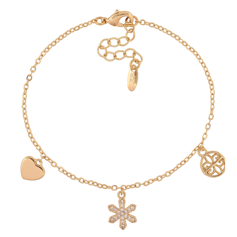 Браслет Xuping колір Позолота 14K "Ланцюжок з підвісками" розмір з дод. ланцюжком 17.5-20.5см х 1.5мм фото №2 Браслет Xuping колір Позолота 14K "Ланцюжок з підвісками" розмір з дод. ланцюжком 17.5-20.5см х 1.5мм фото №2