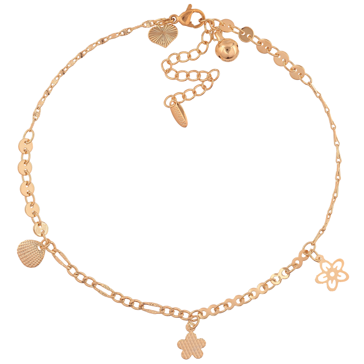 Браслет Xuping колір Позолота 18K на ногу "Ланцюжок з підвісками" розмір з дод. ланцюжком 25-29.5см х 1.5-4мм фото №9 Браслет Xuping колір Позолота 18K на ногу "Ланцюжок з підвісками" розмір з дод. ланцюжком 25-29.5см х 1.5-4мм фото №9