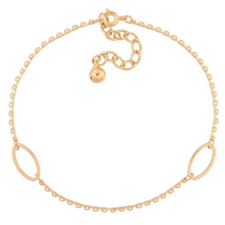 Браслет Xuping колір Позолота 18K на ногу "Ланцюжок з вставками" розмір з дод. ланцюжком 23-28см х 2-8мм фото №11 Браслет Xuping колір Позолота 18K на ногу "Ланцюжок з вставками" розмір з дод. ланцюжком 23-28см х 2-8мм фото №11