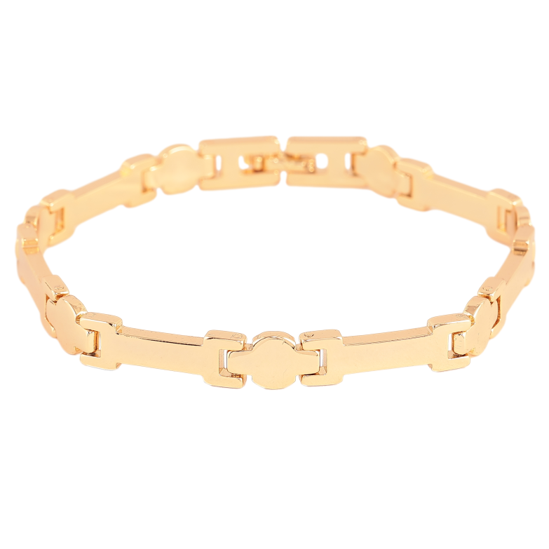 Браслет Xuping колір Позолота 18K "Декоративний візерунок" розмір 20см х 4-7мм фото №1