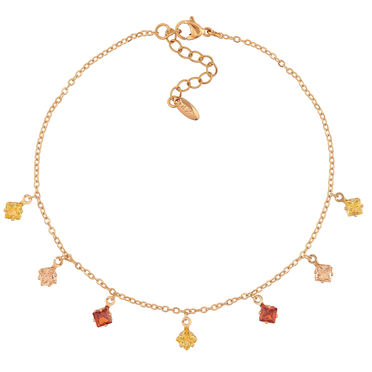 Браслет Xuping колір Позолота 18K на ногу "Ланцюжок зі вставкою" розмір з дод. ланцюжком 23-26см х 1.5мм фото №13 Браслет Xuping колір Позолота 18K на ногу "Ланцюжок зі вставкою" розмір з дод. ланцюжком 23-26см х 1.5мм фото №13