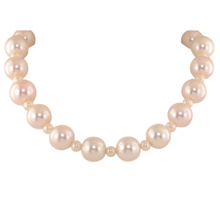 Намисто "Нитка перлинних намистин" довжина 44см х 6-14мм фото №15 Намисто "Нитка перлинних намистин" довжина 44см х 6-14мм фото №15