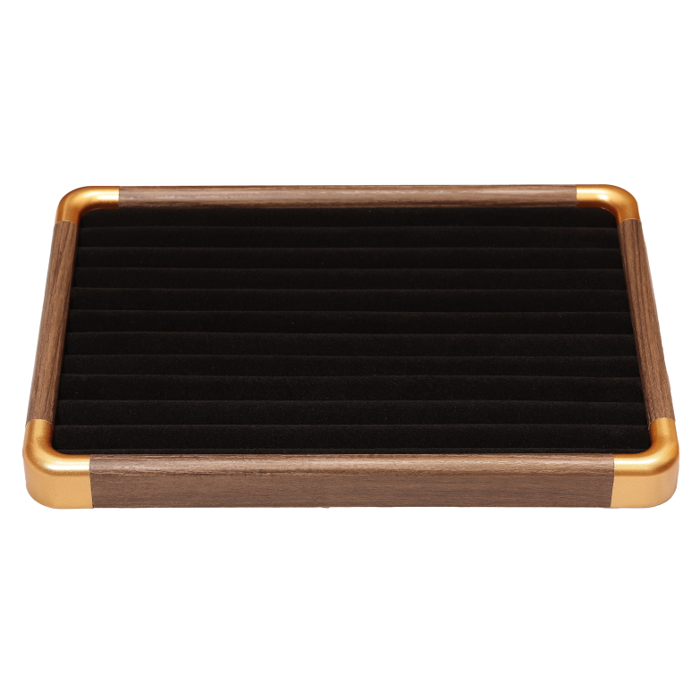 Підставка під каблучки Планшет 11 рядів, пластик з візерунком під дерево дшв-35х24х3см фото №1