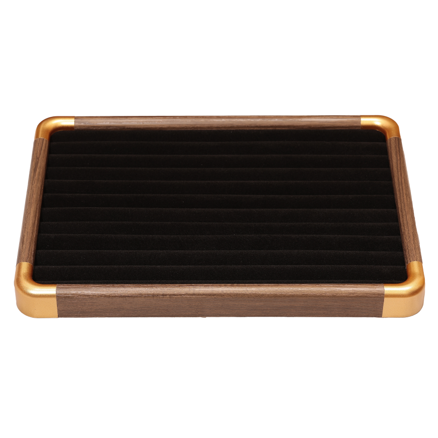 Підставка під каблучки Планшет 11 рядів, пластик з візерунком під дерево дшв-35х24х3см фото №1