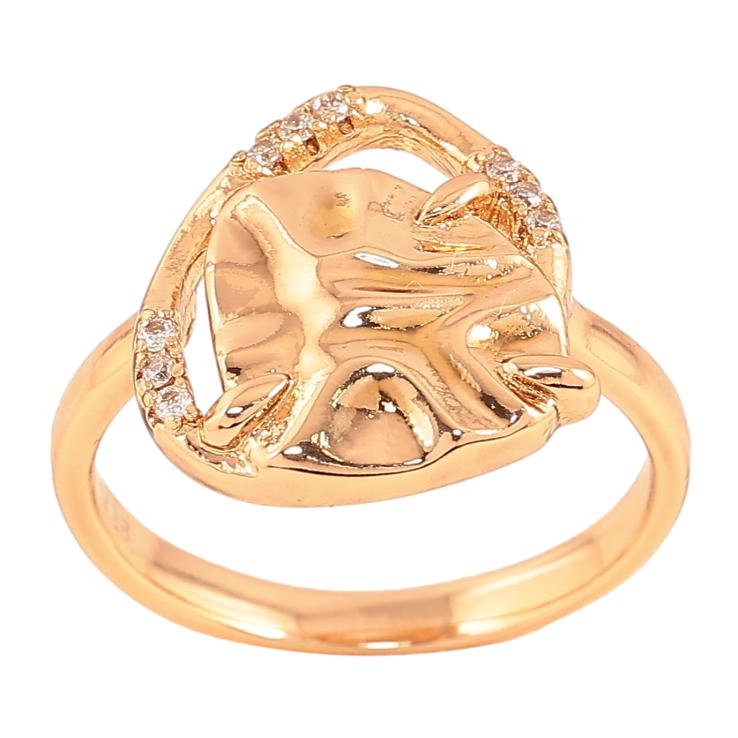 Каблучка Xuping колір Позолота 18K "Візерунок з кристалами" фото №5