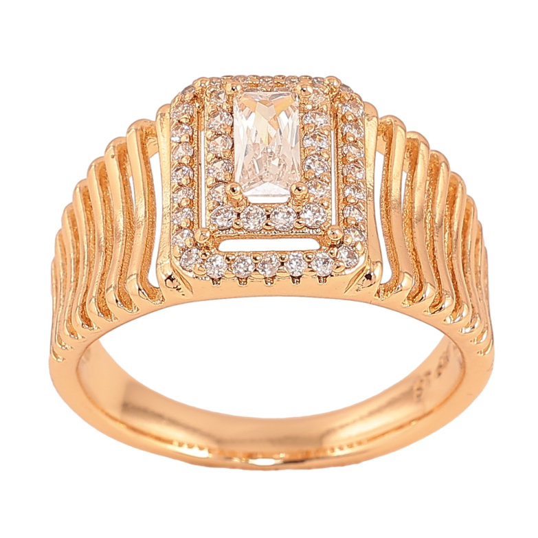 Перстень Xuping цвет Позолота 18K "Узор с  кристаллами"  фото №1