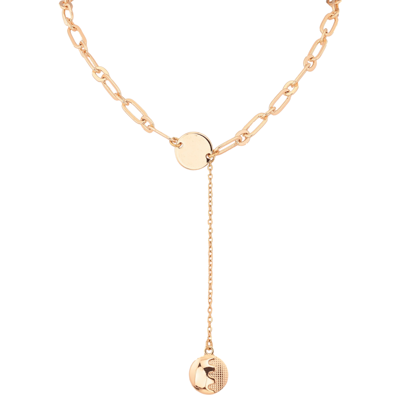 Колье Xuping M&L цвет 18К "Цепочка с декоративной подвеской" размер 42-47см х 5-12мм фото №1