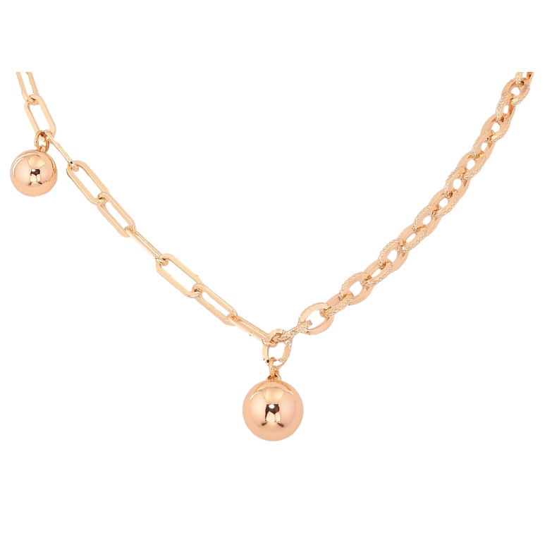 Кулон на ланцюжку Xuping M&L колір 18К "Кульки" розмір 45-50см х 4-5мм фото №1