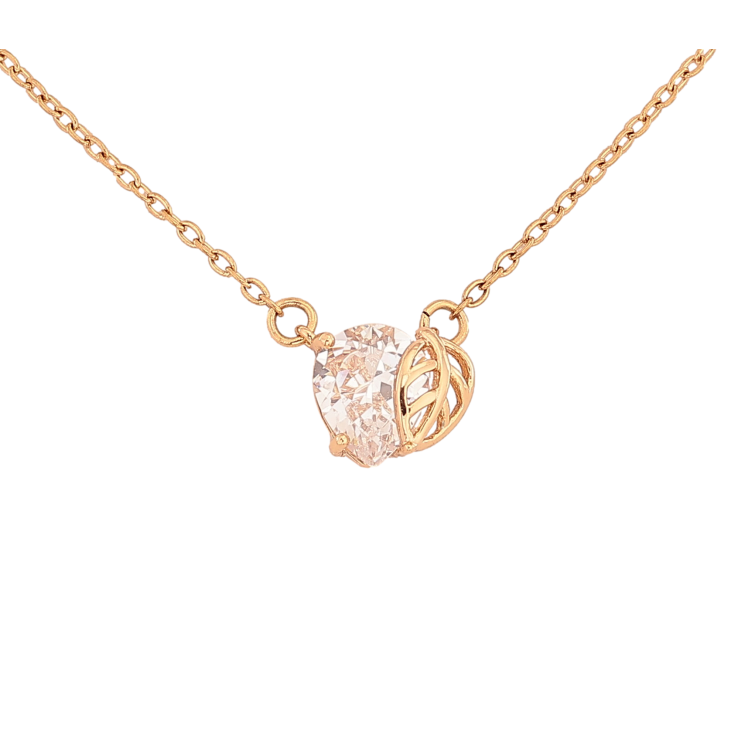 Кулон на ланцюжку Xuping колір Позолота 18К "Кристал з листочком" довжина 46-51см х 1.5мм фото №22