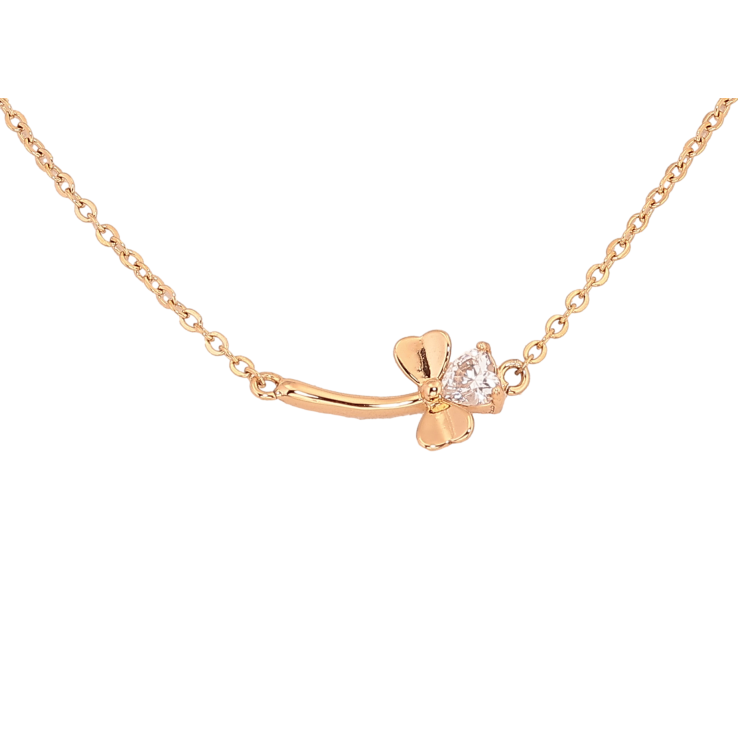 Кулон на ланцюжку Xuping колір Позолота 18К "Трилистник з кристалом" довжина 40-45см х 2мм фото №12 Кулон на ланцюжку Xuping колір Позолота 18К "Трилистник з кристалом" довжина 40-45см х 2мм фото №12