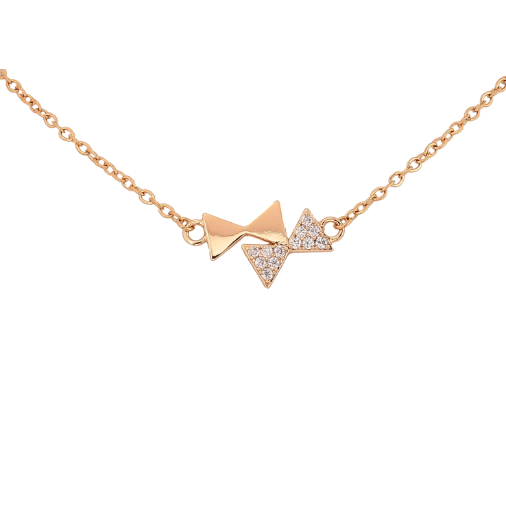 Кулон на ланцюжку Xuping колір Позолота 18К "Бантики" довжина 42-47см х 2мм фото №17