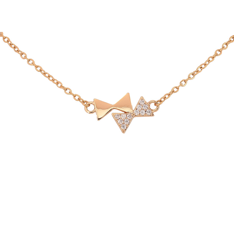 Кулон на ланцюжку Xuping колір Позолота 18К "Бантики" довжина 42-47см х 2мм фото №1