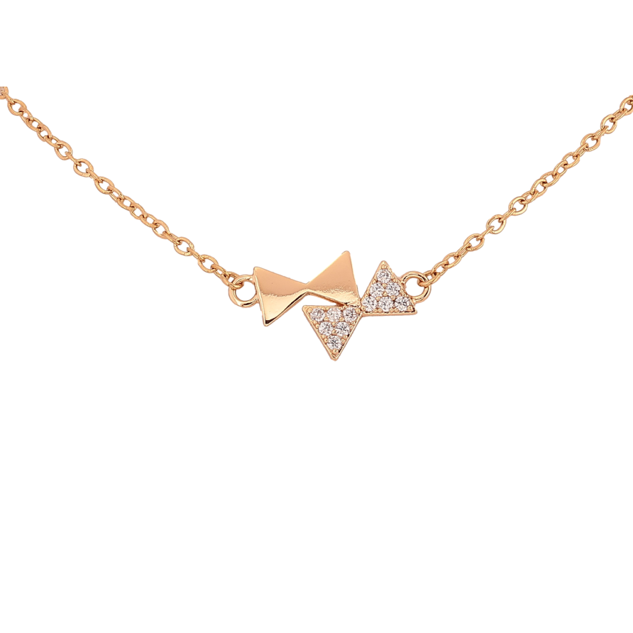 Кулон на ланцюжку Xuping колір Позолота 18К "Бантики" довжина 42-47см х 2мм фото №1