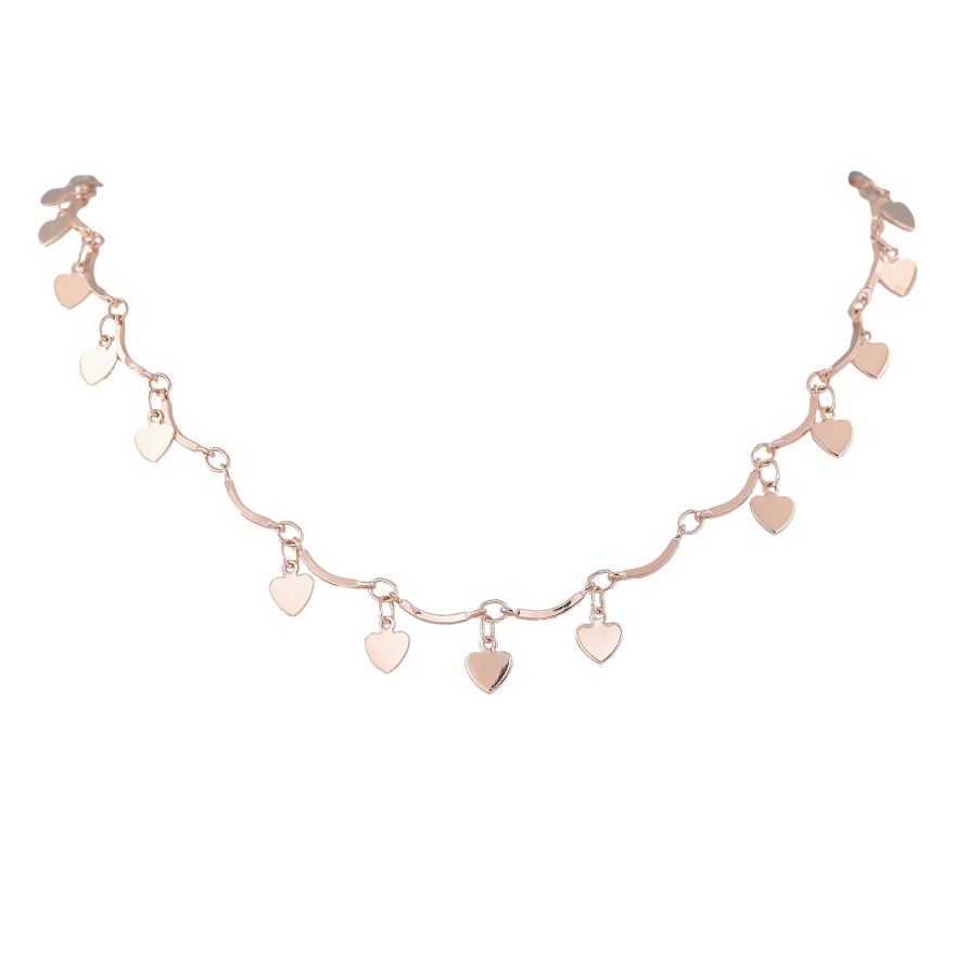 Кольє Fallon колір Позолота 18К "Сердечка" довжина 59см х 1.5мм фото №1