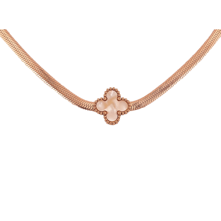 Підвіска на ланцюжку Нержавіюча сталь "Кевер з перламутровою вставкою" довжина 42-46см х 3мм фото №17