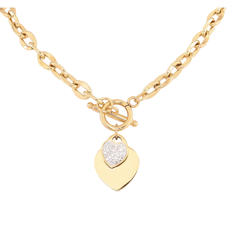 Підвіска на ланцюжку Нержавіюча сталь "Сердечки" довжина 42см х 6мм фото №12