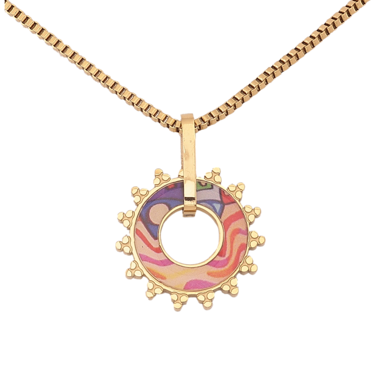 Підвіска на ланцюжку Xuping ТТМ Stainless Steel колір 14К "Декоративна підвіска" довжина 42-47см х 2мм фото №8