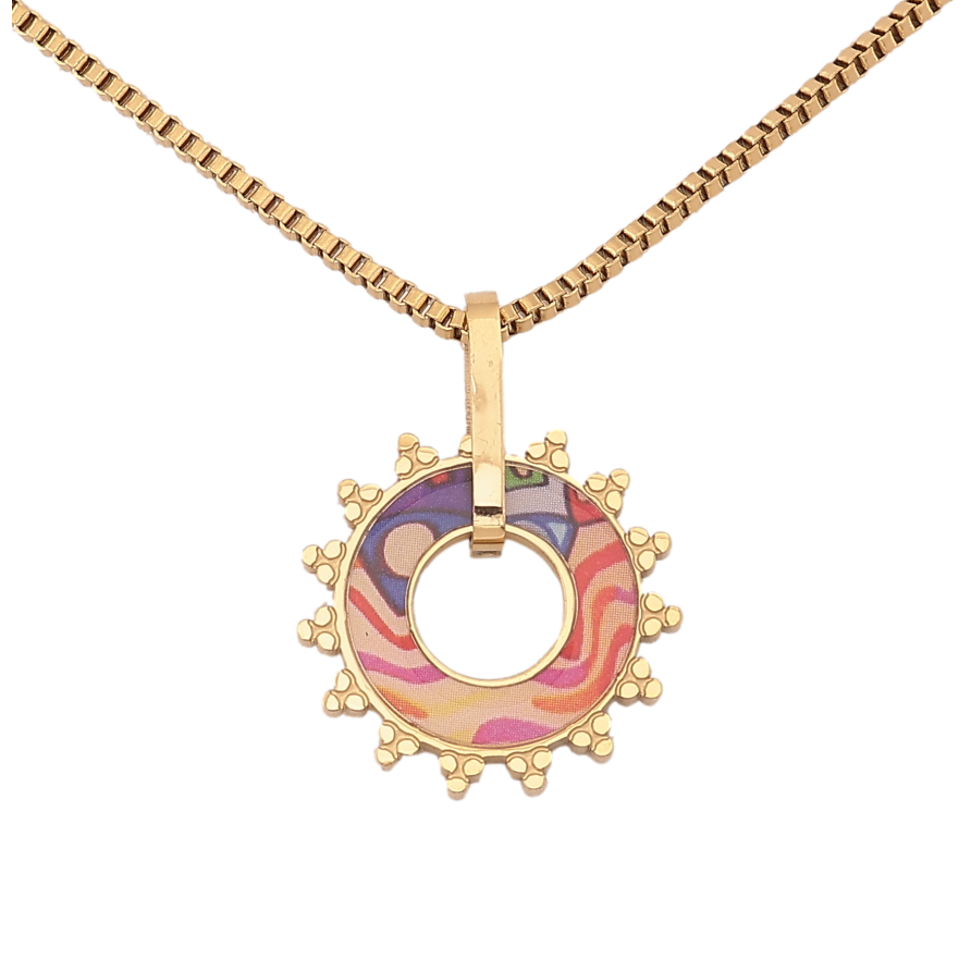 Підвіска на ланцюжку Xuping ТТМ Stainless Steel колір 14К "Декоративна підвіска" довжина 42-47см х 2мм фото №1