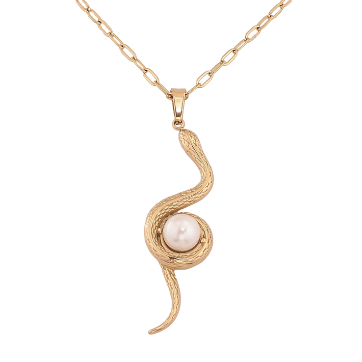 Підвіска на ланцюжку Xuping ТТМ Stainless Steel колір 14К "Змія з перлиною" довжина 45-50см х 2мм фото №18 Підвіска на ланцюжку Xuping ТТМ Stainless Steel колір 14К "Змія з перлиною" довжина 45-50см х 2мм фото №18