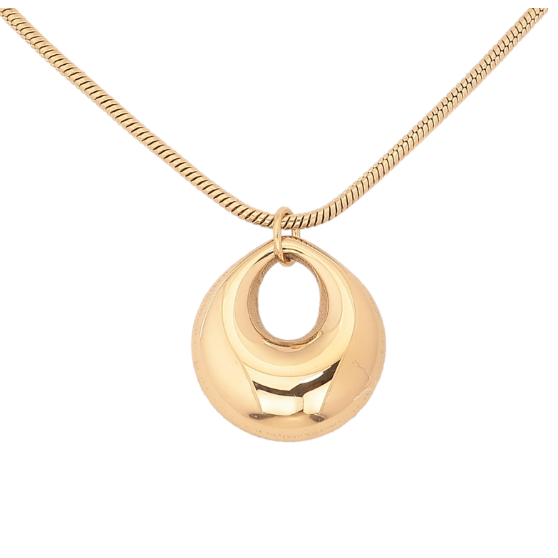 Підвіска на ланцюжку Xuping ТТМ Stainless Steel колір 14К "Декоративна підвіска" довжина 45-50см х 1.5мм фото №1