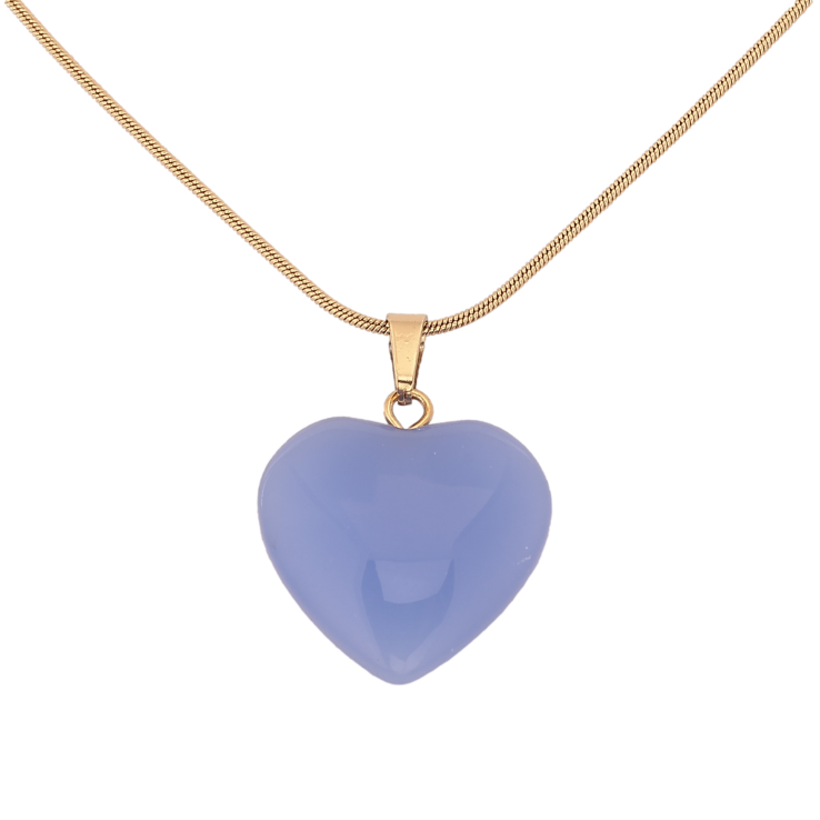 Підвіска на ланцюжку Xuping ТТМ Stainless Steel колір 14К "Блакитне серце" довжина 45-50см х 1мм фото №10