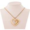 Підвіска на ланцюжку Xuping ТТМ Stainless Steel колір 14К "Серце з янголятком" довжина 45-50см х 2мм фото №2