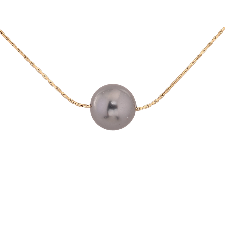 Підвіска на ланцюжку Xuping ТТМ Stainless Steel колір 14К "Чорна намистина, ø 12мм" довжина 45-50см х 1мм фото №2 Підвіска на ланцюжку Xuping ТТМ Stainless Steel колір 14К "Чорна намистина, ø 12мм" довжина 45-50см х 1мм фото №2