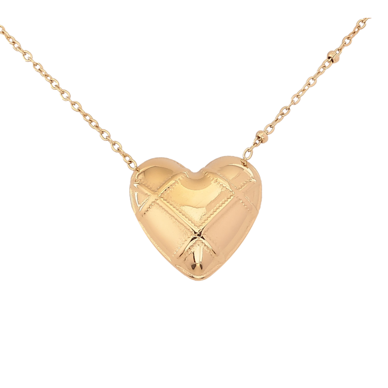 Підвіска на ланцюжку Xuping ТТМ Stainless Steel колір 14К "Сердечко" довжина 45-50см х 1-2мм фото №1