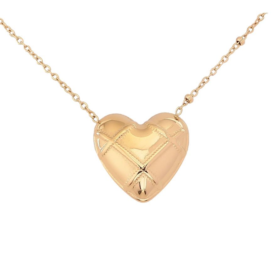 Підвіска на ланцюжку Xuping ТТМ Stainless Steel колір 14К "Сердечко" довжина 45-50см х 1-2мм фото №1