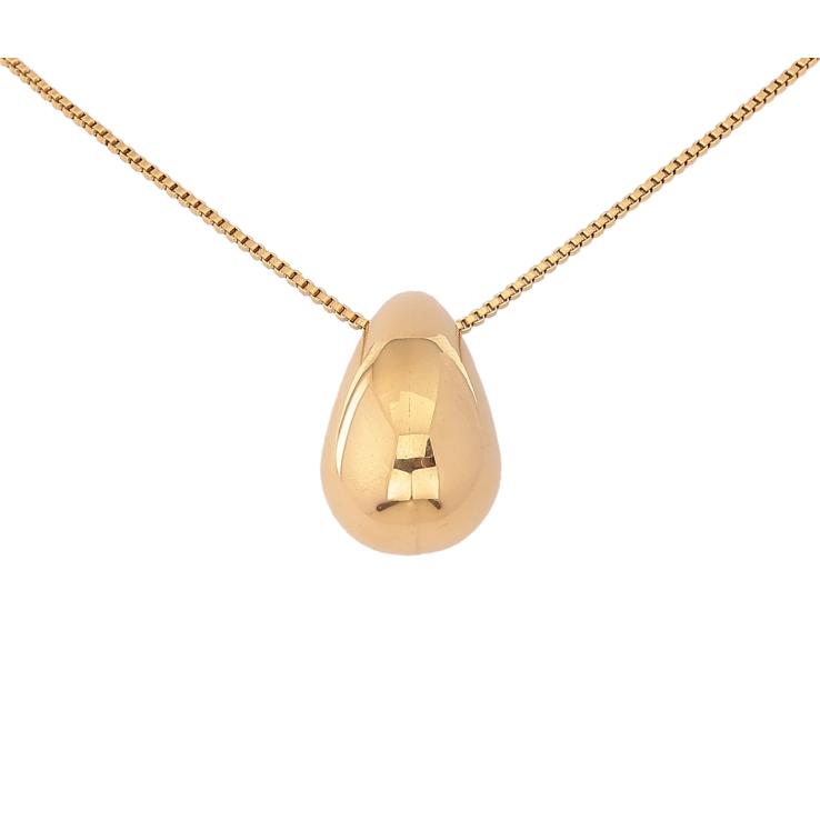 Підвіска на ланцюжку Xuping ТТМ Stainless Steel колір 14К "Об'ємна крапелька" довжина 46-51см х 1мм фото №10