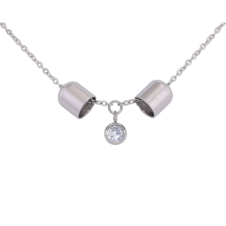 Підвіска на ланцюжку Xuping ТТМ Stainless Steel колір Родій "Підвіска з кристалом" довжина 47-51см х 1.5мм фото №1 Підвіска на ланцюжку Xuping ТТМ Stainless Steel колір Родій "Підвіска з кристалом" довжина 47-51см х 1.5мм фото №1