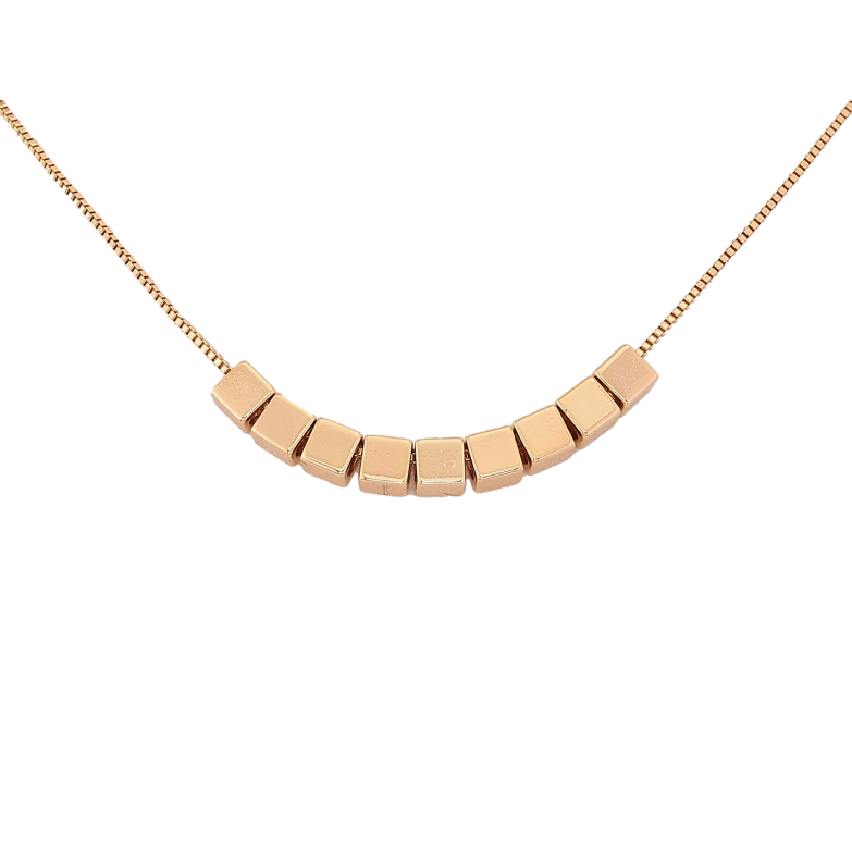 Підвіска на ланцюжку Xuping колір Позолота 14K "Квадратні намистини" довжина 45-50см х 1мм фото №1 Підвіска на ланцюжку Xuping колір Позолота 14K "Квадратні намистини" довжина 45-50см х 1мм фото №1