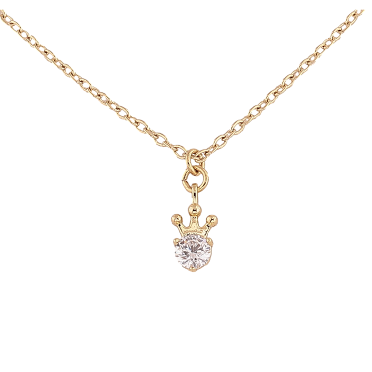 Підвіска на ланцюжку Xuping колір Позолота 14K "Кристал з короною" довжина 45,5-50,5см х 1.5мм фото №4
