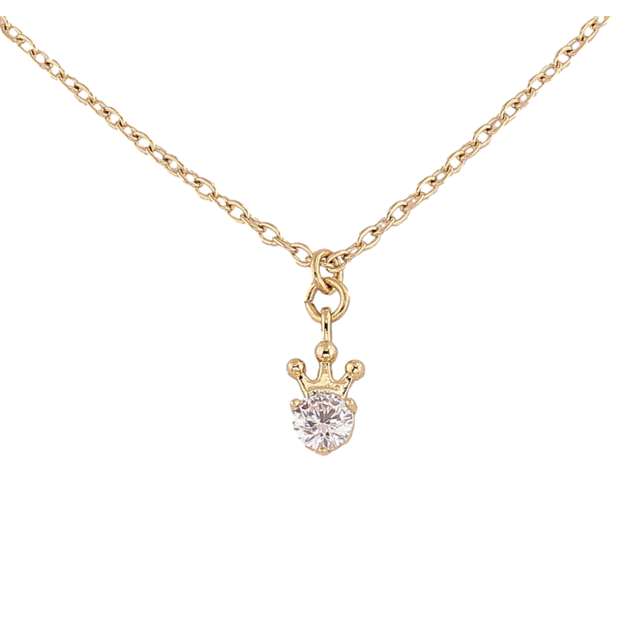 Підвіска на ланцюжку Xuping колір Позолота 14K "Кристал з короною" довжина 45,5-50,5см х 1.5мм фото №1 Підвіска на ланцюжку Xuping колір Позолота 14K "Кристал з короною" довжина 45,5-50,5см х 1.5мм фото №1