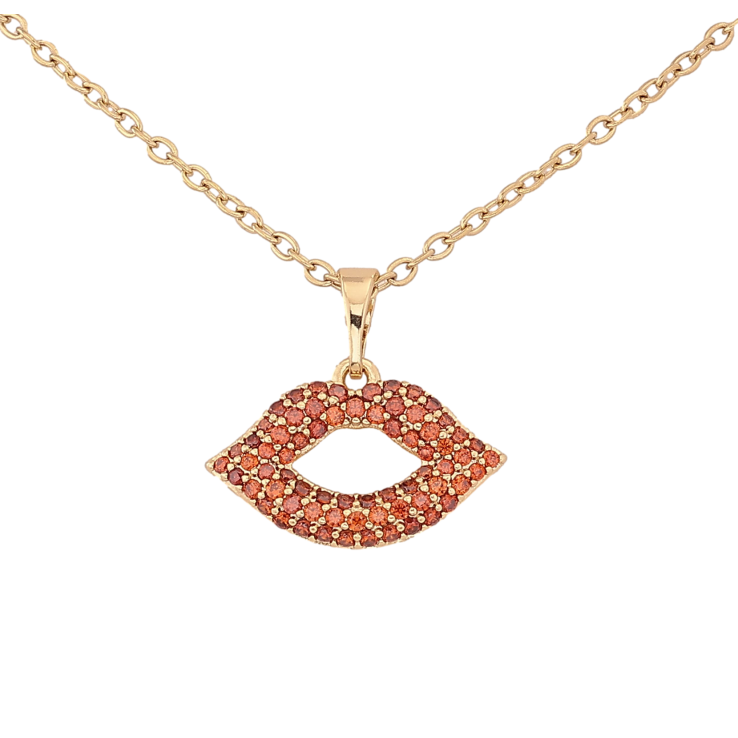 Підвіска на ланцюжку Xuping колір Позолота 14K "Губки з інкрустацією червоними кристалами" довжина 42-52см х 1.5мм фото №7