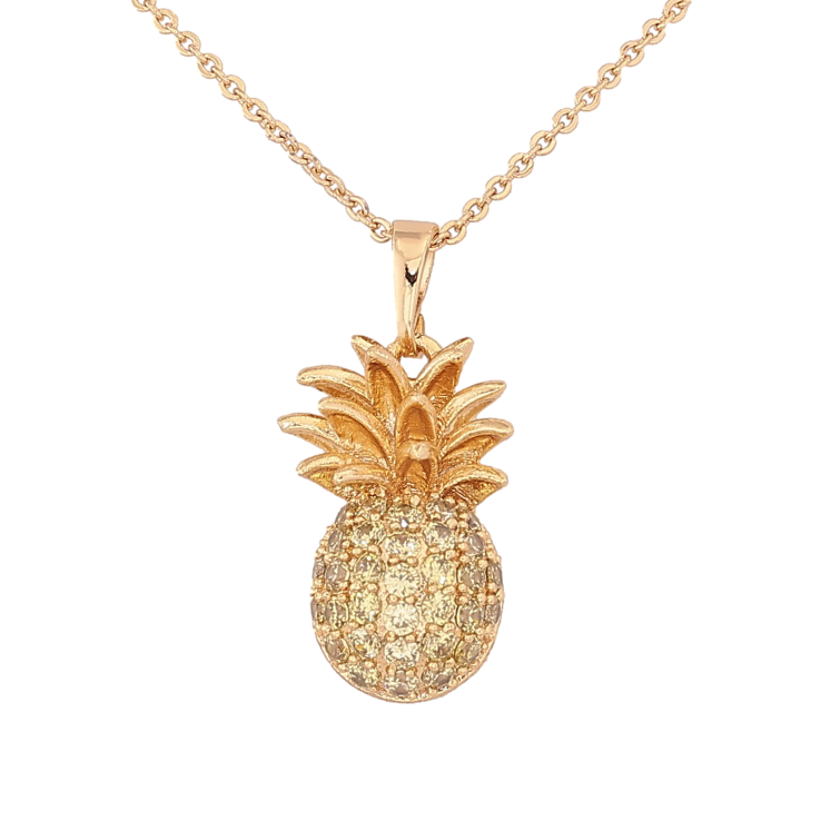 Підвіска на ланцюжку Xuping колір Позолота 14K "Ананас із салатовими кристалами" довжина 40-45см х 1.5мм фото №15