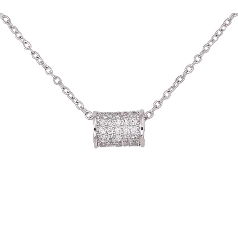 Підвіска на ланцюжку Xuping колір Родій "Декоративна намистина" розмір 46-51см х 1.5мм фото №1