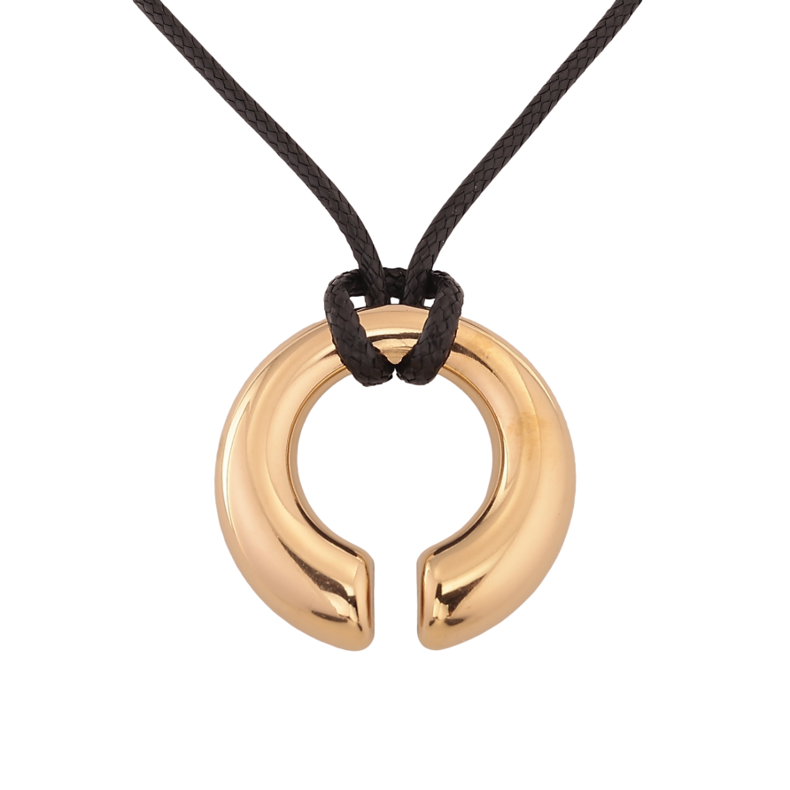 Підвіска на шнурі Xuping ТТМ Stainless Steel колір 14К "Декоративна підвіска" довжина 48-54см х 2мм фото №1