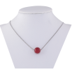 Підвіска на ланцюжку Xuping ТТМ Stainless Steel колір Родій "Червона намистина, ø 10мм" довжина 40-45см х 1мм фото №2