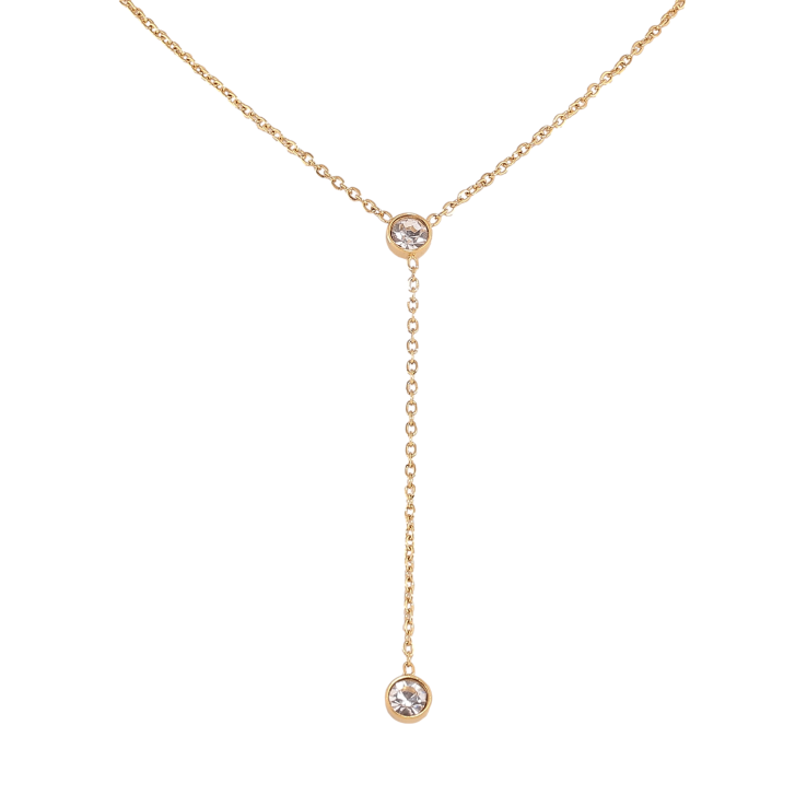 Подвески на цепочке Xuping ТТМ Stainless Steel цвет 14К "Кристаллы, ø 5мм" длина 40-45см х 1.5мм фото №8