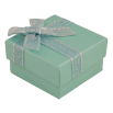 Подарункова коробка з бантом бірюзова Під каблучку Розмір 5х5см, h=3см фото №2