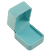 Подарункова коробка оксамитова бірюзова Під каблучку Розмір 5х6см h= 4см фото №2