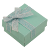 Подарункова коробка з бантом бірюзова Під каблучку Розмір 5х5см, h=3см фото №3