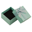 Подарункова коробка з бантом бірюзова Під каблучку Розмір 5х5см, h=3см фото №4