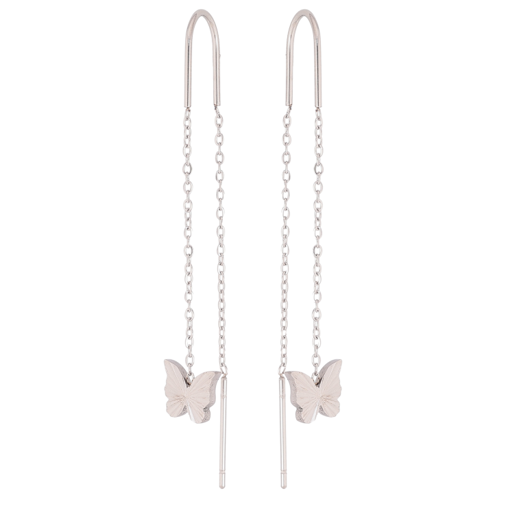 Сережки Нержавіюча сталь протяжки "Метелики" фото №10